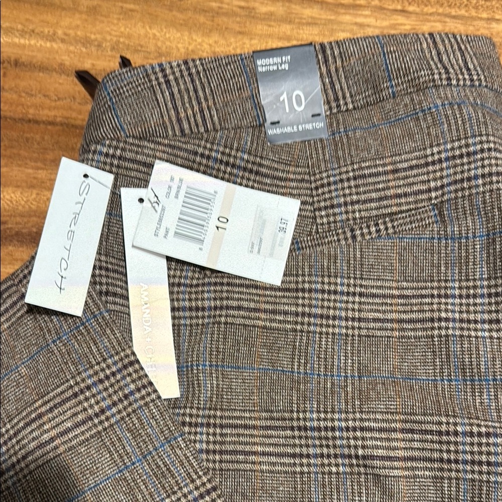 Brown Plaid Slacks Women’s